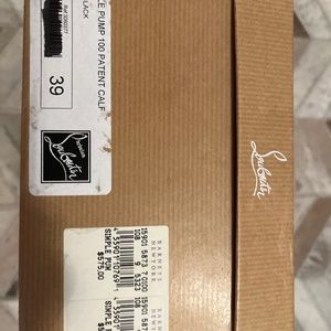 Christian Louboutin Black Patent Leather Simple 85 Pumps